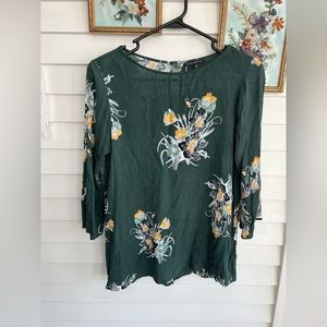 Staccato Emerald Floral Top Small